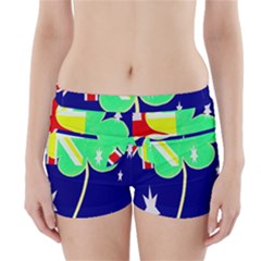 St  Patrick Australia And Ireland Irish Shamrock Australian Country Flag  Boyleg Bikini Wrap Bottoms