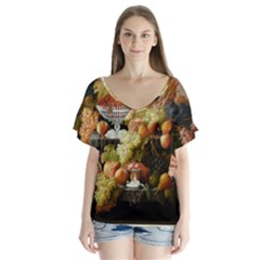 Abundance Of Fruit Severin Roesen Flutter Sleeve Top