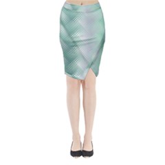 Background Bubblechema Perforation Midi Wrap Pencil Skirt