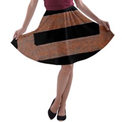 Stainless Rust Texture Background A-line Skater Skirt by Amaryn4rt