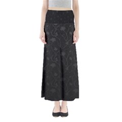 Dark Silvered Flower Maxi Skirts by Brittlevirginclothing