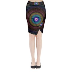 Artskop Kaleidoscope Pattern Ornamen Mantra Midi Wrap Pencil Skirt