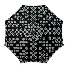 Dark Floral Golf Umbrellas by dflcprints