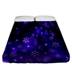 Bokeh Background Texture Stars Fitted Sheet (queen Size)