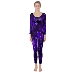 Bokeh Background Texture Stars Long Sleeve Catsuit