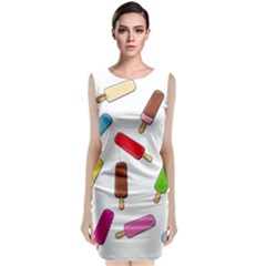 Ice Cream Pattern Sleeveless Velvet Midi Dress by Valentinaart