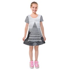 Steps To Success Follow Kids  Short Sleeve Velvet Dress by FrontlineS