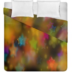 Star Background Texture Pattern Duvet Cover Double Side (king Size)