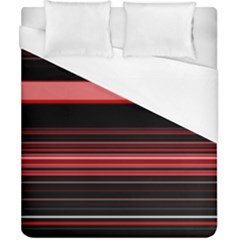 Abstract Of Red Horizontal Lines Duvet Cover (california King Size)