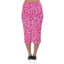 Template Deep Fluorescent Pink Velvet Midi Pencil Skirt View2