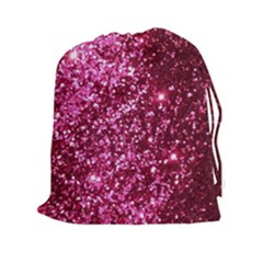 Pink Glitter Drawstring Pouches (xxl) by Amaryn4rt