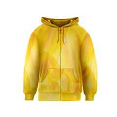 Yellow Pattern Painting Kids  Zipper Hoodie