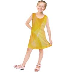 Yellow Pattern Painting Kids  Tunic Dress