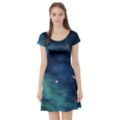 Space Short Sleeve Skater Dress by Brittlevirginclothing