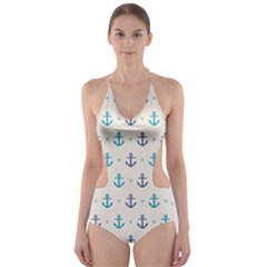 Sailor Anchor Cut-out One Piece Swimsuit by Brittlevirginclothing