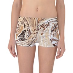 Abstract Newspaper Background Reversible Bikini Bottoms