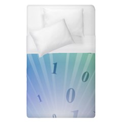 Blue Binary Background Binary World Binary Flow Hand Duvet Cover (single Size)