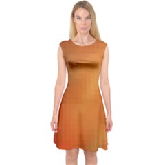 Bright Tech Background Capsleeve Midi Dress