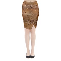 Circuit Board Midi Wrap Pencil Skirt