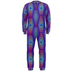 Red Blue Bee Hive Onepiece Jumpsuit (men)  by Amaryn4rt