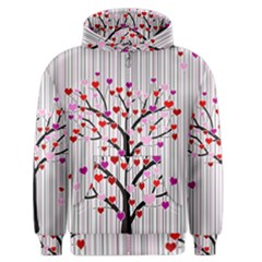 Valentine s Day Tree Men s Zipper Hoodie by Valentinaart