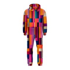 Abstract Background Geometry Blocks Hooded Jumpsuit (kids)