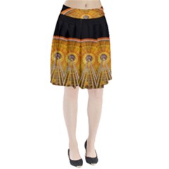 Abstract Blur Bright Circular Pleated Skirt by Amaryn4rt