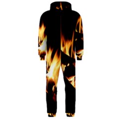 Bonfire Wood Night Hot Flame Heat Hooded Jumpsuit (men) 