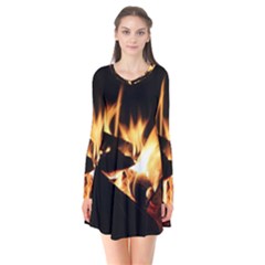 Bonfire Wood Night Hot Flame Heat Flare Dress