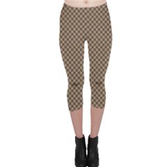 Pattern Background Diamonds Plaid Capri Leggings  by Amaryn4rt