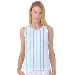 Blue Lines Women s Basketball Tank Top by Valentinaart