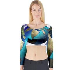 Migration Of The Peoples Escape Long Sleeve Crop Top by Amaryn4rt