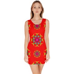 Geometric Circles Seamless Pattern Sleeveless Bodycon Dress by Nexatart