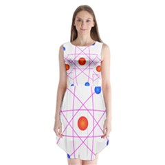 Atom Model Vector Clipart Sleeveless Chiffon Dress   by Nexatart