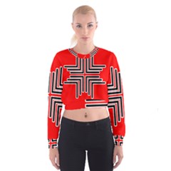 Backdrop Background Pattern Women s Cropped Sweatshirt by Nexatart