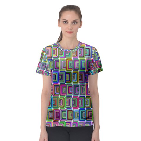 Psychedelic 70 S 1970 S Abstract Women s Sport Mesh Tee by Nexatart