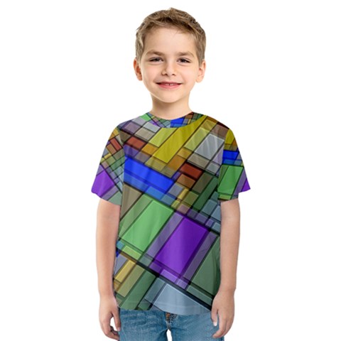 Abstract Background Pattern Kids  Sport Mesh Tee by Nexatart