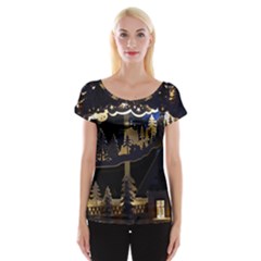 Christmas Advent Candle Arches Women s Cap Sleeve Top by Nexatart