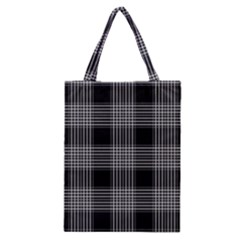 Plaid Checks Background Black Classic Tote Bag by Nexatart