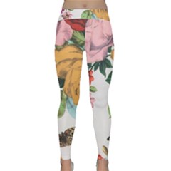 Vintage Flower Classic Yoga Leggings by Brittlevirginclothing