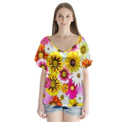 Flowers Blossom Bloom Nature Plant Flutter Sleeve Top