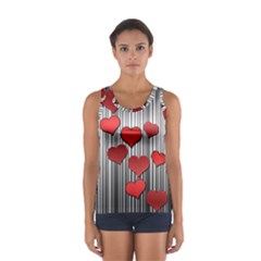 Valentines Day Pattern Women s Sport Tank Top  by Valentinaart