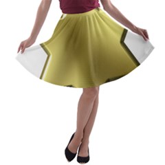 Sheriff Badge Clip Art A-line Skater Skirt by Nexatart