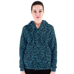 Blue Coral Pattern Women s Zipper Hoodie by Valentinaart