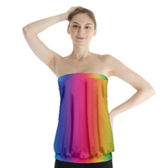 Abstract Rainbow Strapless Top by Nexatart