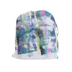 Background Color Circle Pattern Drawstring Pouches (extra Large)