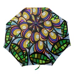 Folk Art Flower Folding Umbrellas