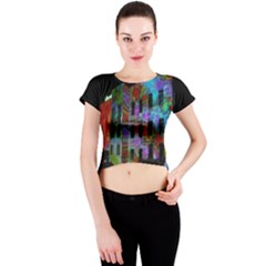 Science Center Crew Neck Crop Top by Nexatart