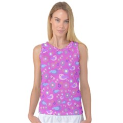 Spring Pattern - Pink Women s Basketball Tank Top by Valentinaart