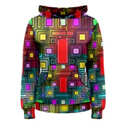 Art Rectangles Abstract Modern Art Women s Pullover Hoodie